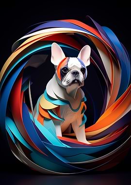 Colorful French Bulldog