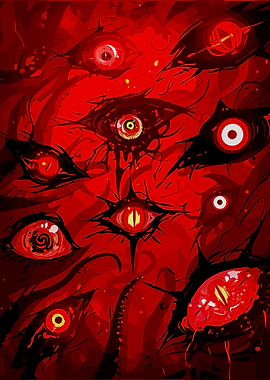Red Eyes Abstract Horror