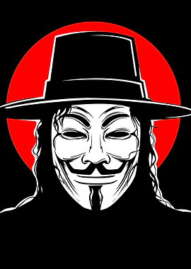 V for Vendetta Mask Illustration