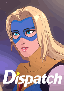 Superheroine with Blonde Hair and Mask