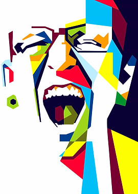 Colorful Pop Art Chester Bennington Poster