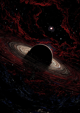 Black Hole with Ring and Nebula