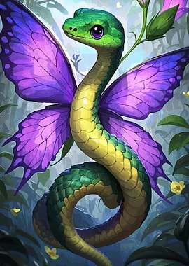 Snake with Butterfly Wings