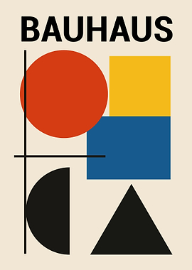 Bauhaus Geometric Art Poster