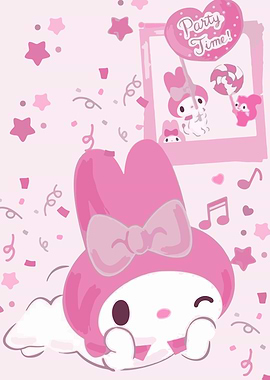 My Melody Party Time Illustration