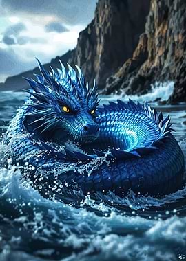 Dragon Sea Serpent Coiled