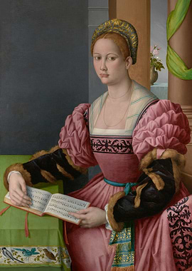 Portrait of a Woman with a Book of Music