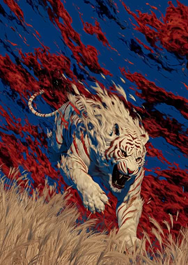 White Tiger in Motion