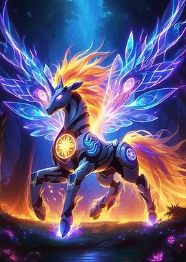 Cyberpunk Unicorn Wings