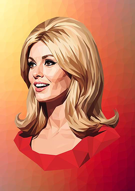 Sharon Tate Low Poly Portrait