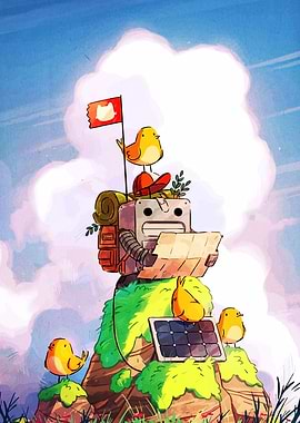 Robot Explorer with Birds