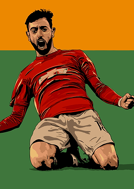 Bruno Fernandes Celebration Art