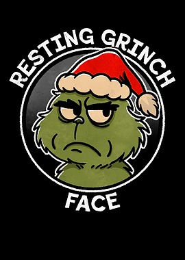 Resting Grinch Face Cartoon
