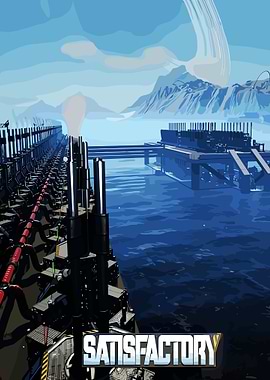 Satisfactory Game Industrial Landscape