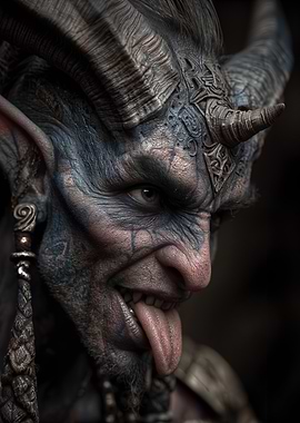Horned Demon Close-Up
