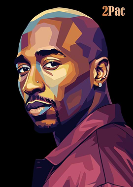 2Pac Portrait Pop Art