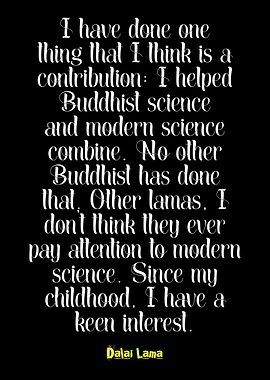 Dalai Lama Quote on Science