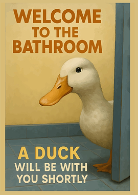 Welcome to the Bathroom Duck Art