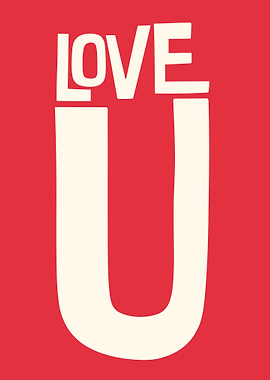 Love U Text Art