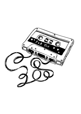 Cassette Tape 'For You' Illustration