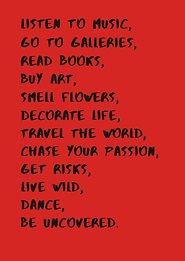 Inspirational Text on Red Background