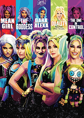 Alexa Bliss Character Evolution Art