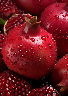 Pomegranates Water Drop