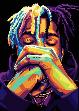 XXXTentacion Colorful Portrait