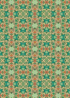 Celtic Knot Floral Pattern