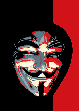 V for Vendetta Mask Illustration