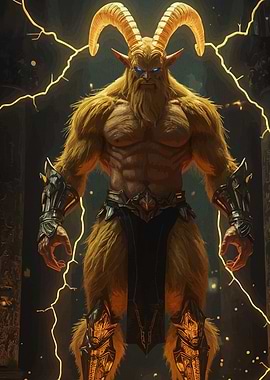 Muscular Furry Creature Horns