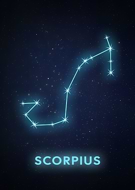 Scorpius Constellation on Starry Night Sky
