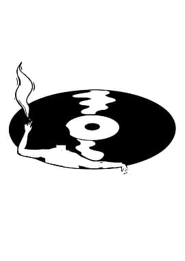 Smoking Vinyl Record Art