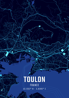 Toulon Midnight City Map