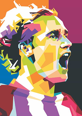 Colorful Portrait of Antoine Griezmann