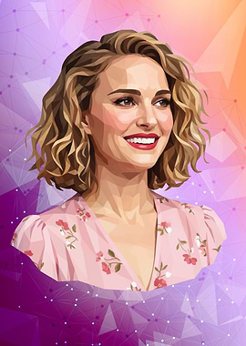 Natalie Portman Polygon Portrait
