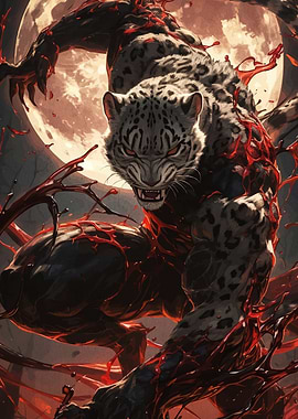 Leopard Monster Red Tendrils