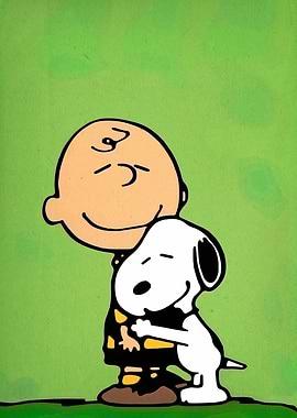 Charlie Brown and Snoopy Hugging