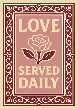 Love Served Daily Rose Art