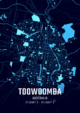 Toowoomba Midnight City Map
