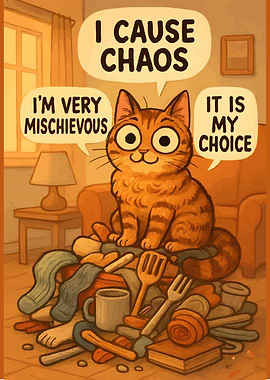 Mischievous Cat Causing Chaos