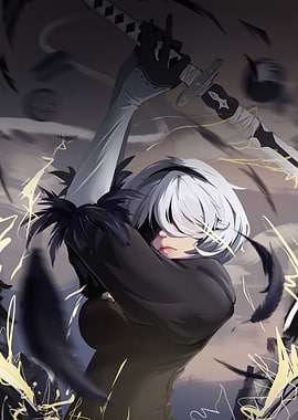 Anime Girl with Sword