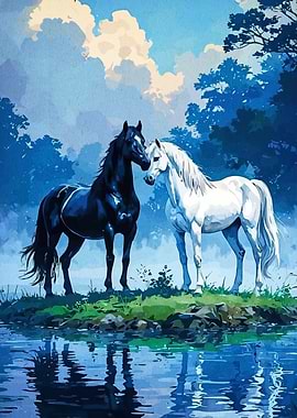 Horses by Water