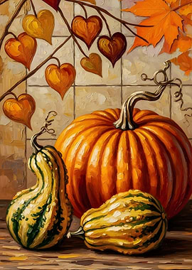 Autumn Harvest Still Life Painting