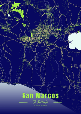 San Marcos, El Salvador Map
