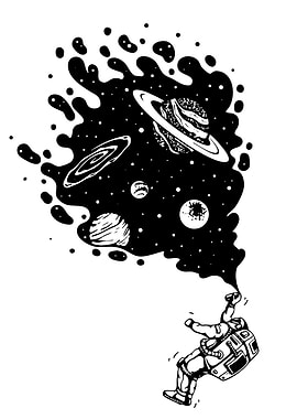 Astronaut Painting Space