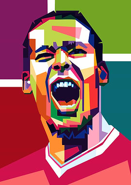 Colorful Portrait of Virgil van Dijk