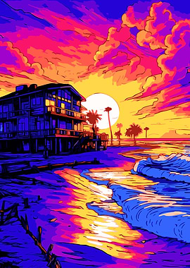 Beach House Sunset