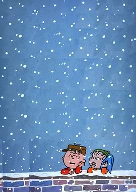 Charlie Brown and Linus in Snowfall