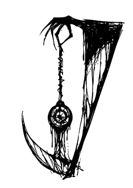Grim Reaper Scythe and Pocket Watch